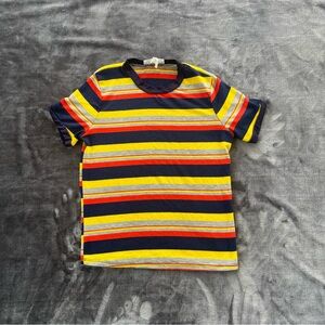 Gaze Multi Striped Short Sleeve Top